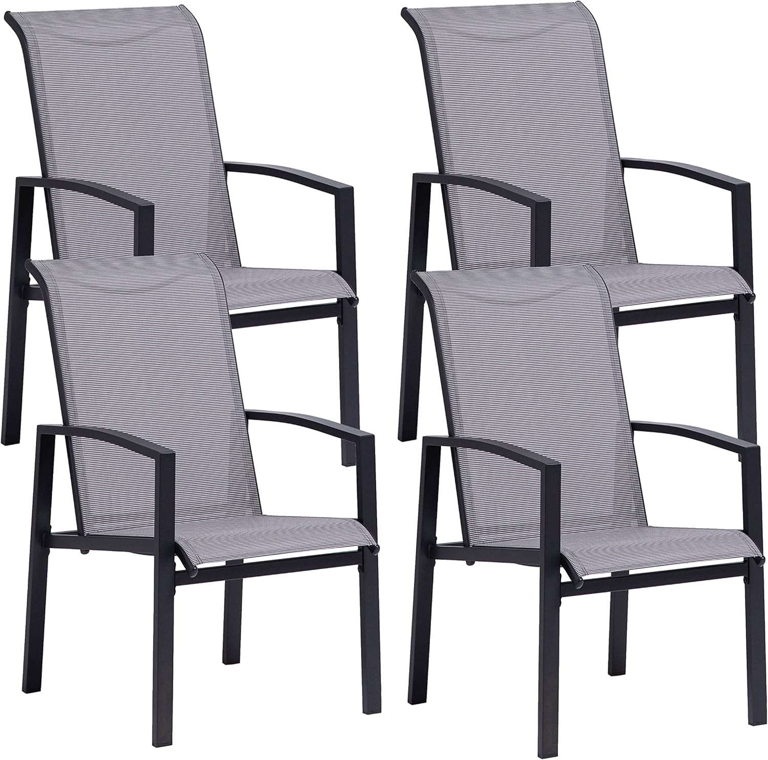 38&rdquo; Outdoor Patio Table W/Metal Slat Surface & Steel Tube, Simple Patio Table W/ 1&rsquo;5&rdquo; Umbrella Hole fits Universal Umbrellas, Exterior Outdoor Patio Table for Backyard, Poolside, or BBQ