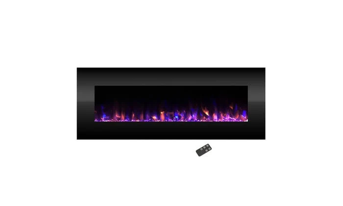 Electric No Heat Decorative Fireplace Color Changing LED Flames Wall