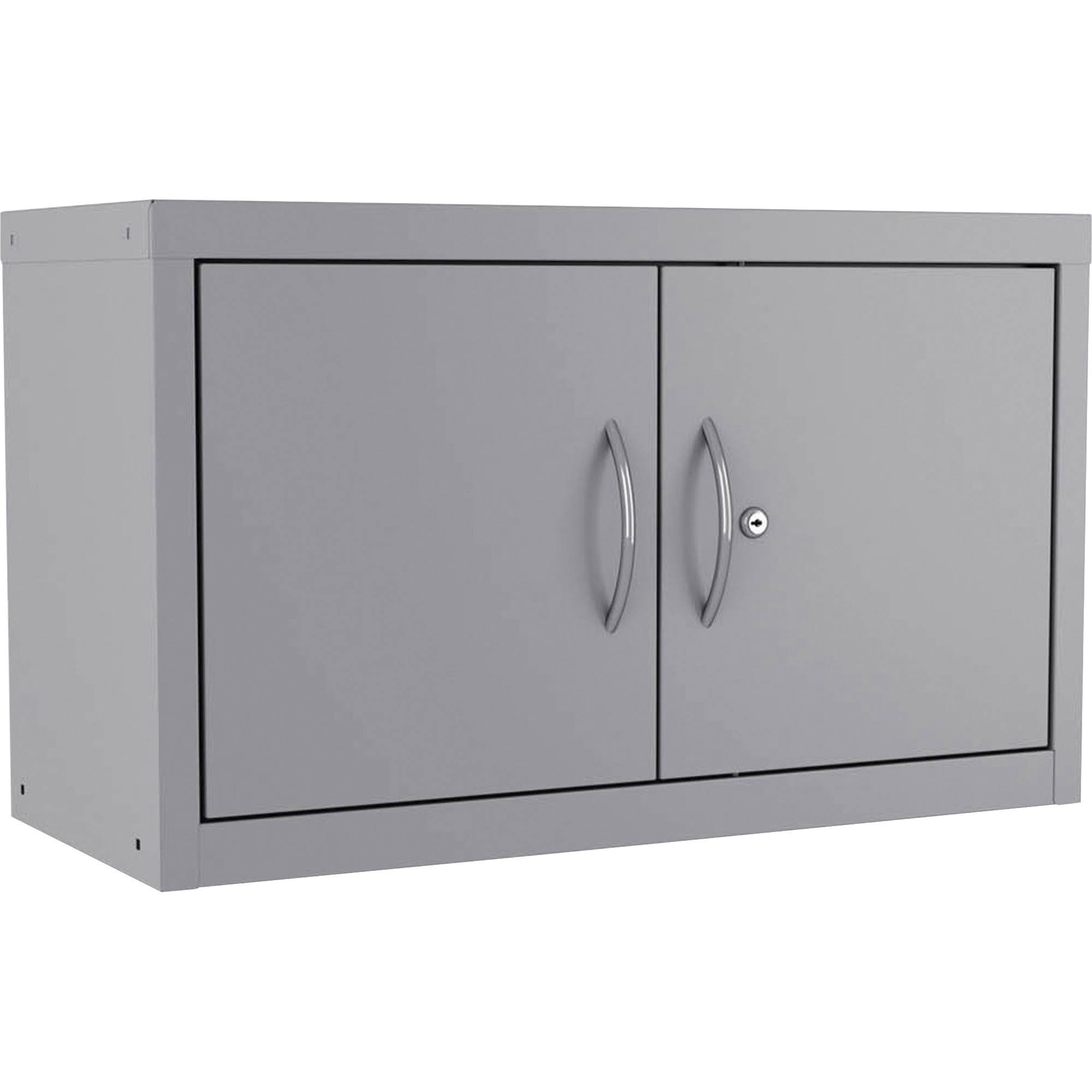 Lorell LLR00013 Makerspace Storage Steel Upper Cabinet Platinum