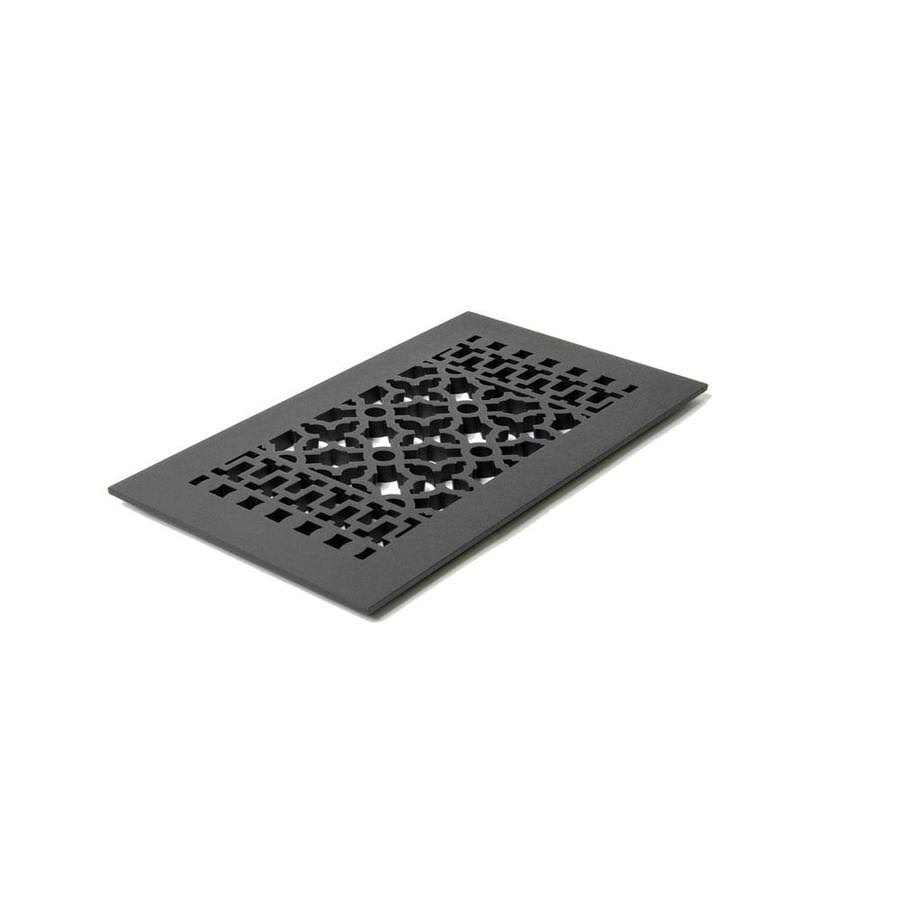 Reggio Registers Scroll Series 12 in. x 6 in. Cast Iron Grille Black