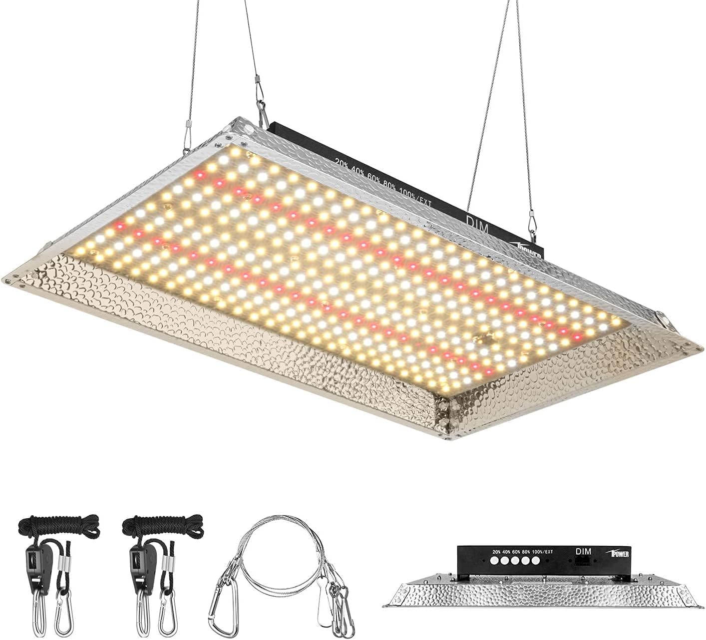 iPower Tent Kit Complete 4x4 System with Led Growing Light, 4 Inch Inline Fan, Carbon Filter and 8ft Ducting Combo, 48