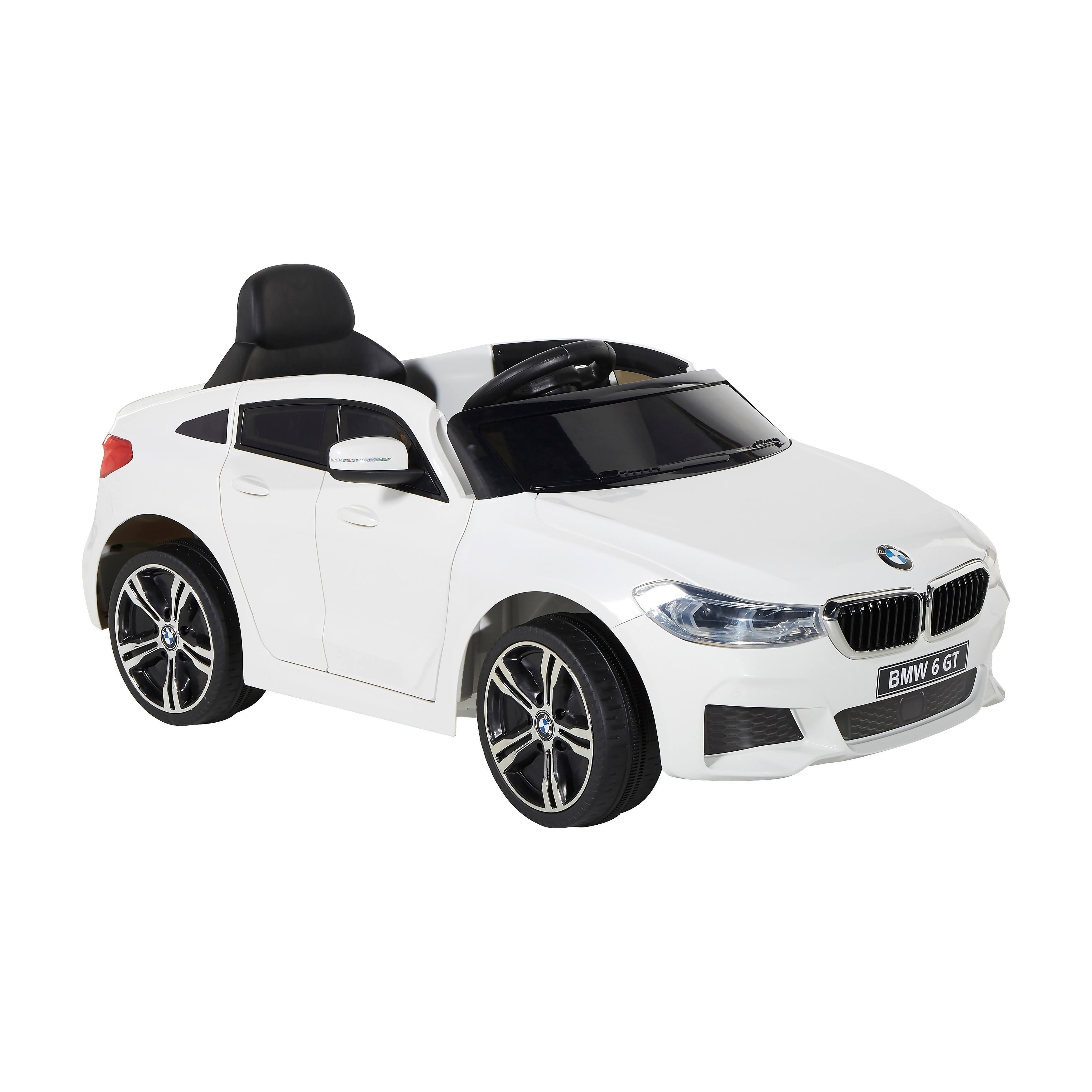 Dynacraft (SP) BMW 6V 6 Series GT, White, Charger u0026 Rechargeable Battery Incl., Ages 2-5, Powered Ride-On Toy