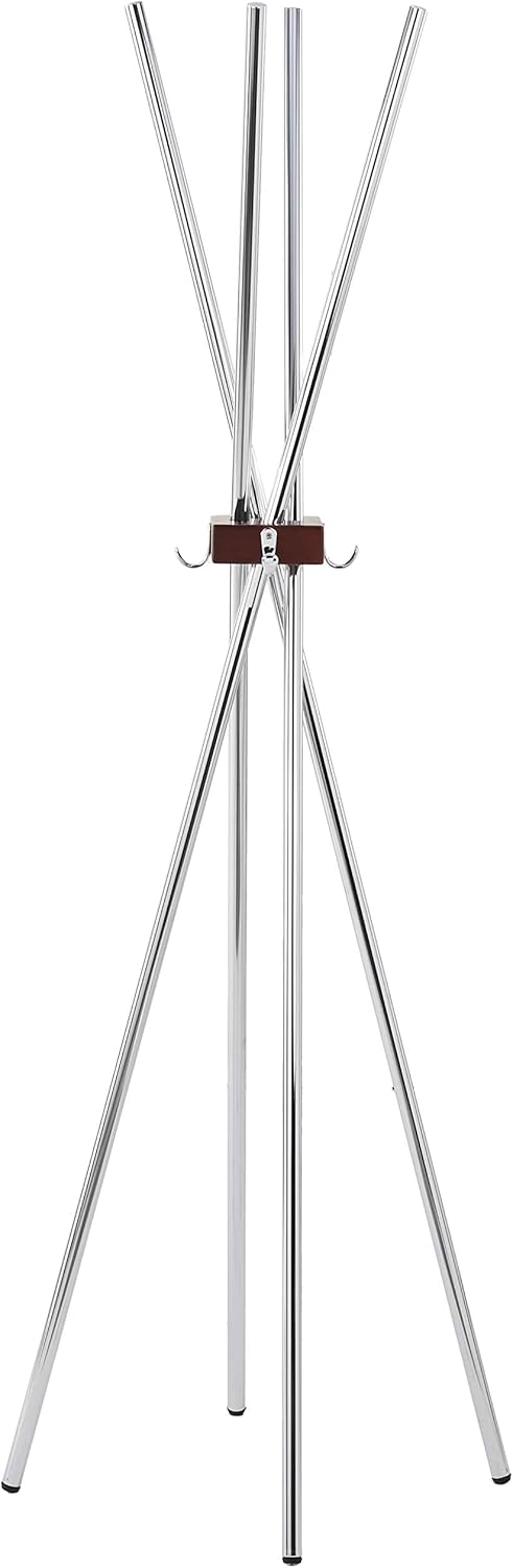 Proman Products Studio 4 Coat Rack, Silver