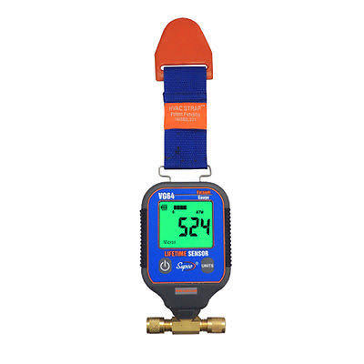 Supco VG64 Vacuum Gauge Digital Display 0-12000 Microns 1/4 inch Male Flare