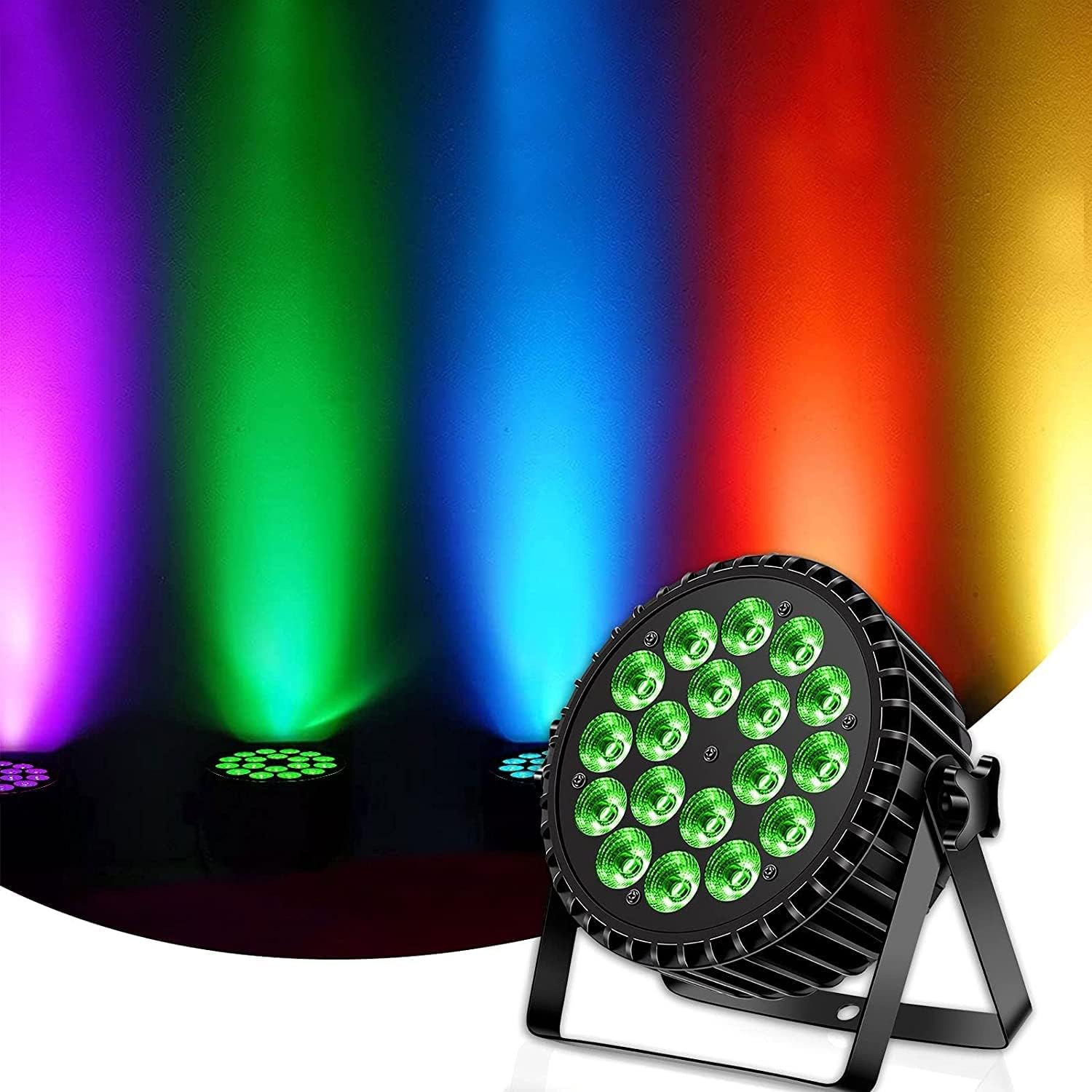 U'King Stage Lights Par Lights 180W Uplight LED RGBW Effect Super Bright Wash Lights by DMX Sound Activated Control for Christmas Party Church Wedding Club DJ Lights( 4 Packs)