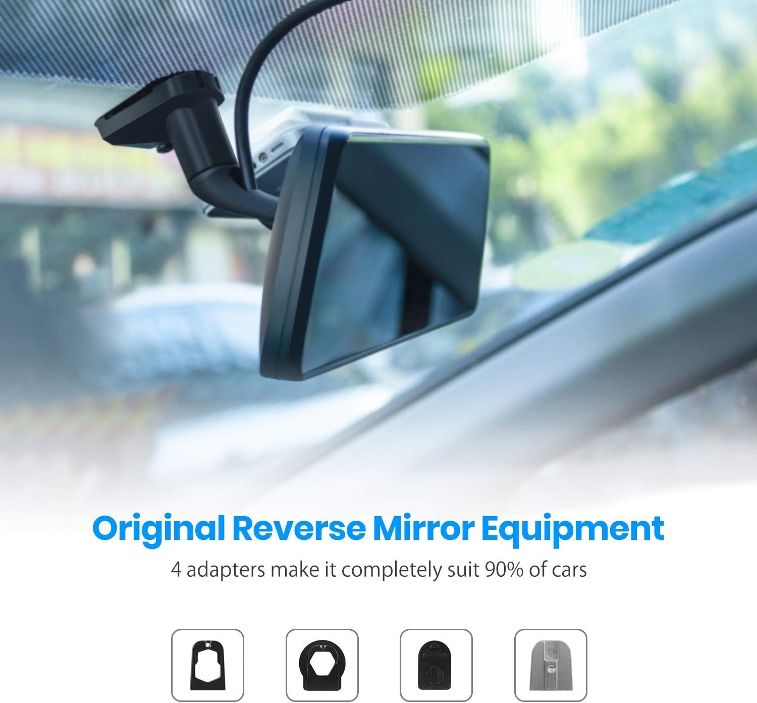 AUTO-VOX T9 Backup Camera for Truck,9.35''Stream Media Full Touch Screen with OEM Look 1080P Rear View Mirror Camera with 0.1 Lux Night Vision