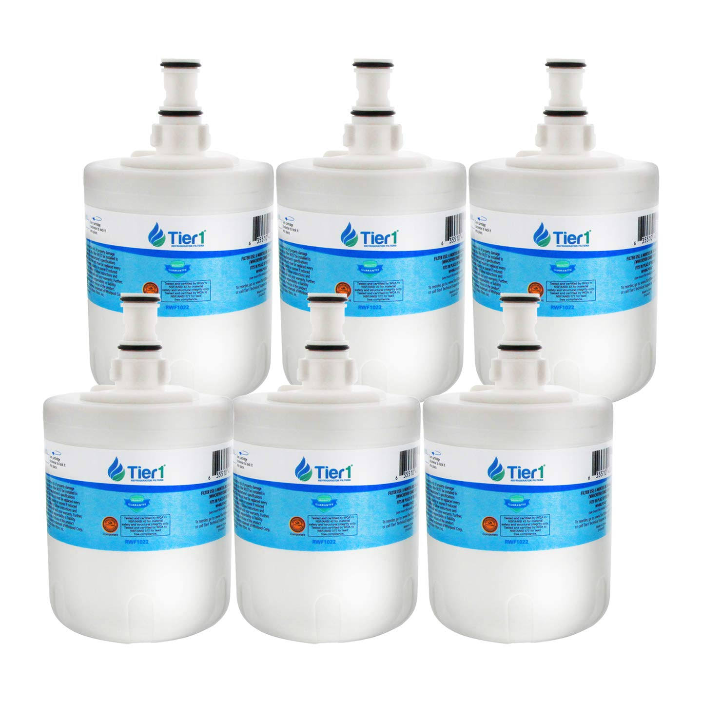 Whirlpool 8171413 EDR8D1 8171414 Filter 8 Comparable Refrigerator Water Filter (Pack of 6)