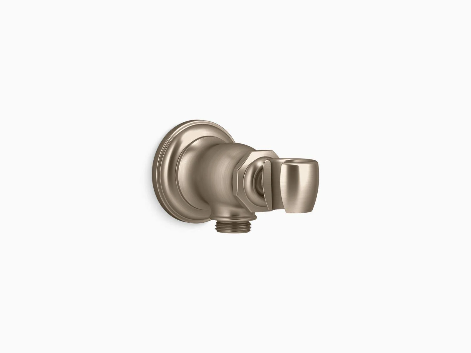 KOHLER K-72797-BV Artifacts Wall-Mount Handshower Holder and Supply Elbow, Vibrant Brushed Bronze