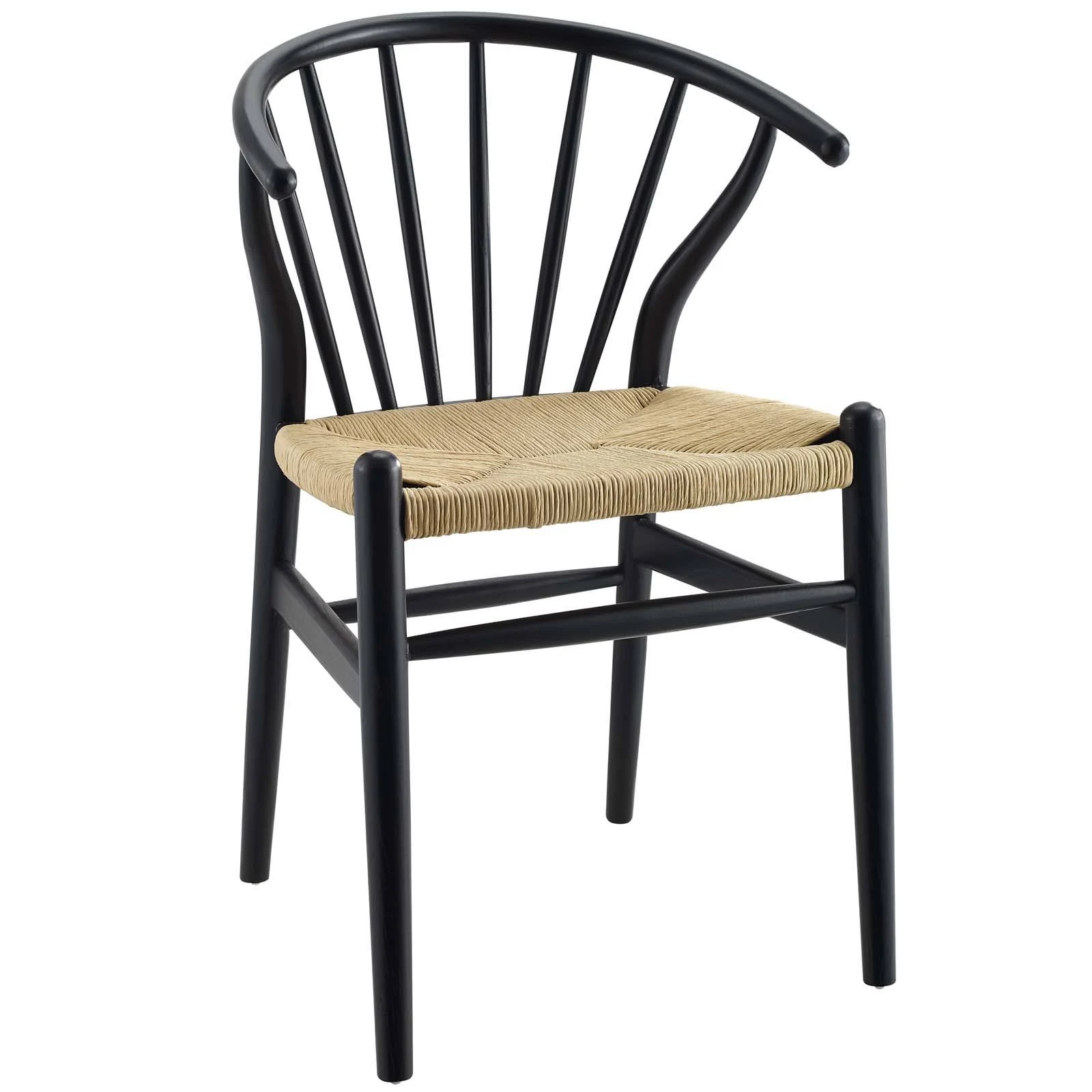 Modway Flourish Spindle Wood Dining Side Chair - Black