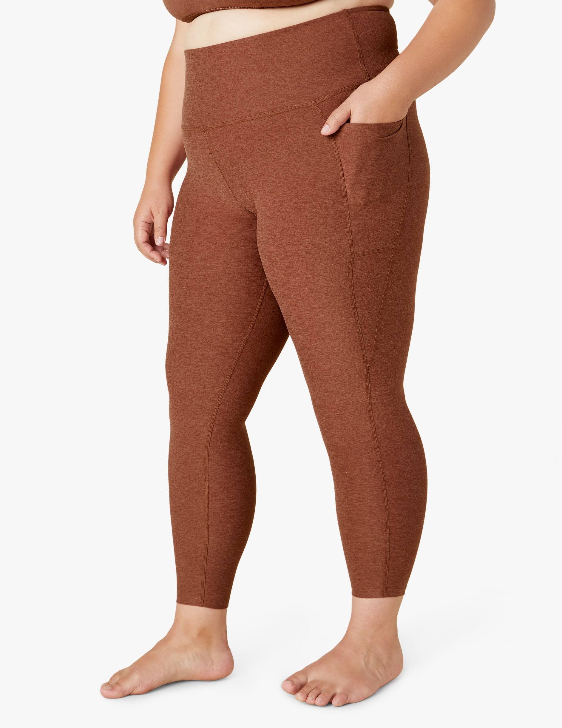 Spacedye Out of Pocket High Waisted Midi Legging (1X-4X) | Beyond Yoga Copper Heather / 4X