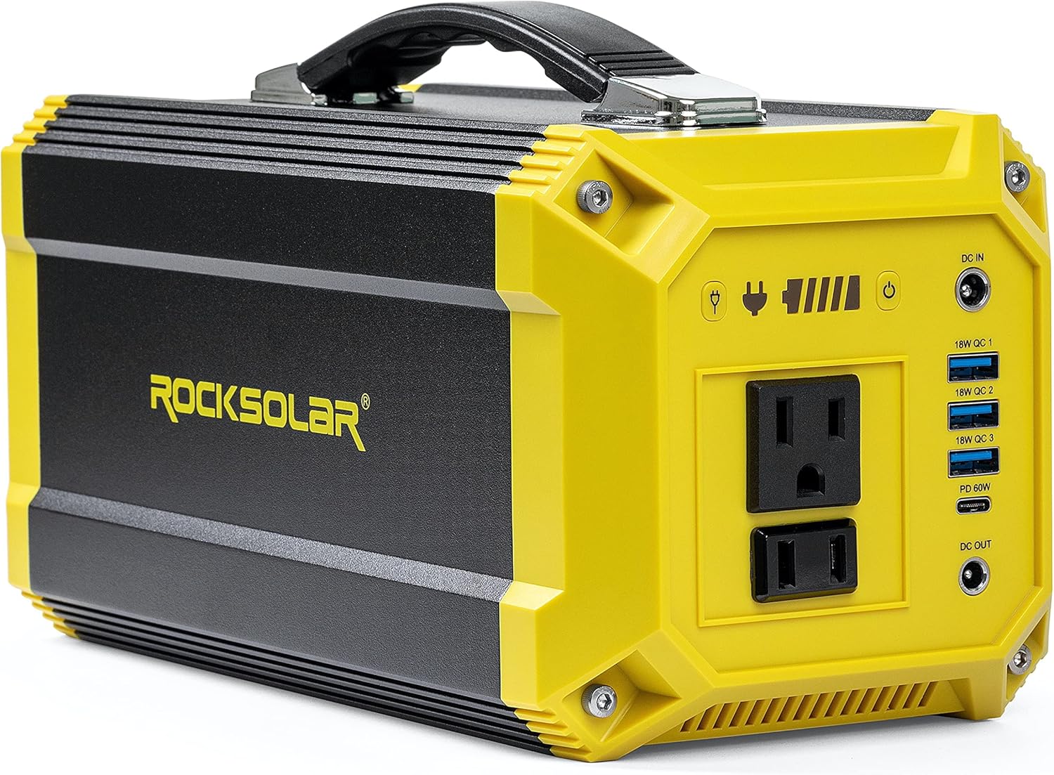 ROCKSOLAR Portable Power Station 300W Utility RS630A - 333Wh Backup Lithium Battery, Solar Generator Power Supply with AC/USB/12V DC Outlets for Camping, RV, Home, Outdoor, Emergency