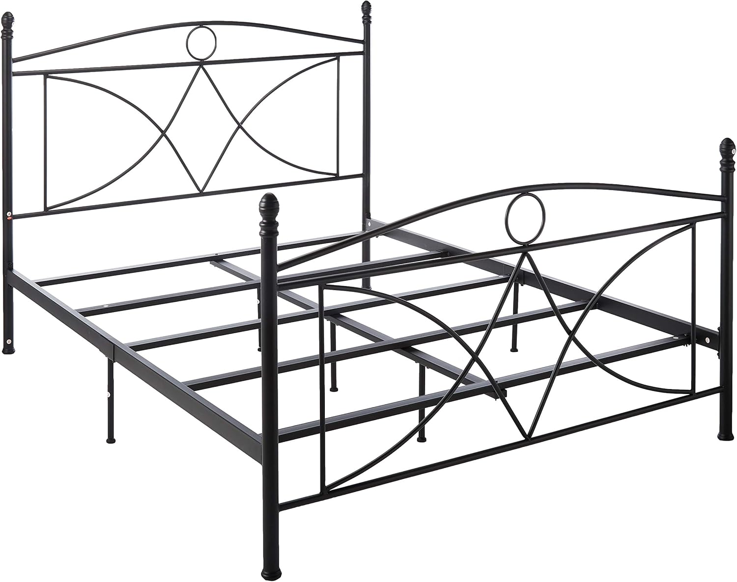 Christopher Knight Home CKH Classical Iron Bed Frame, Queen, Matte Black