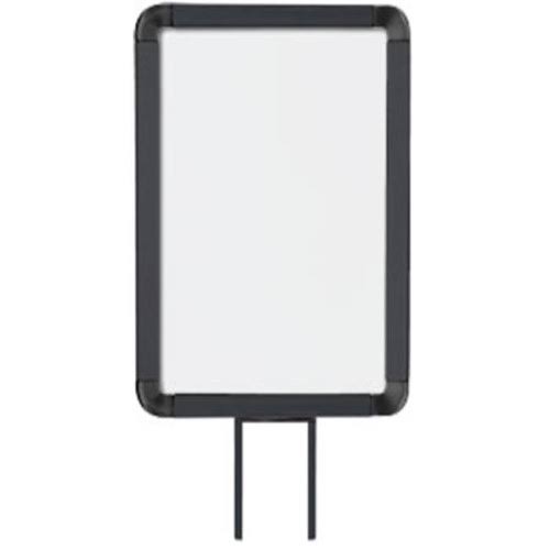 Lavi Industries 50-1130F12V-S-MB Vertical Fixed Mount Sign Frame, 7 x 11 in. Matte Black