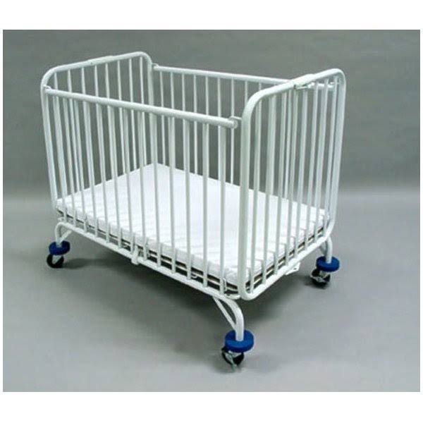 L A Baby 82 L. A.baby Commercial Grade Compact Folding Metal Crib- White
