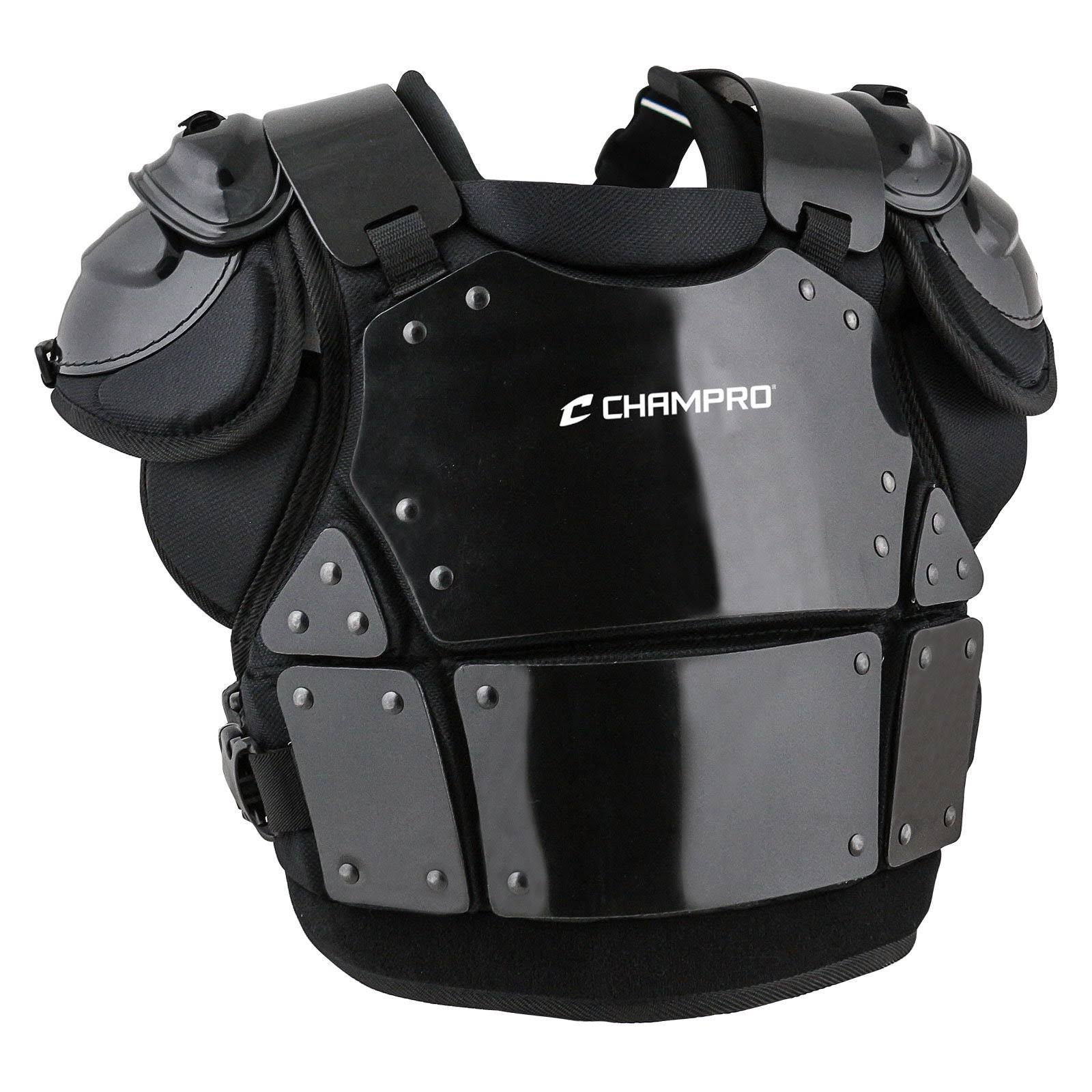 Champro Pro Plus Plate Armor Chest PROTECTOR, Adult Medium, Black