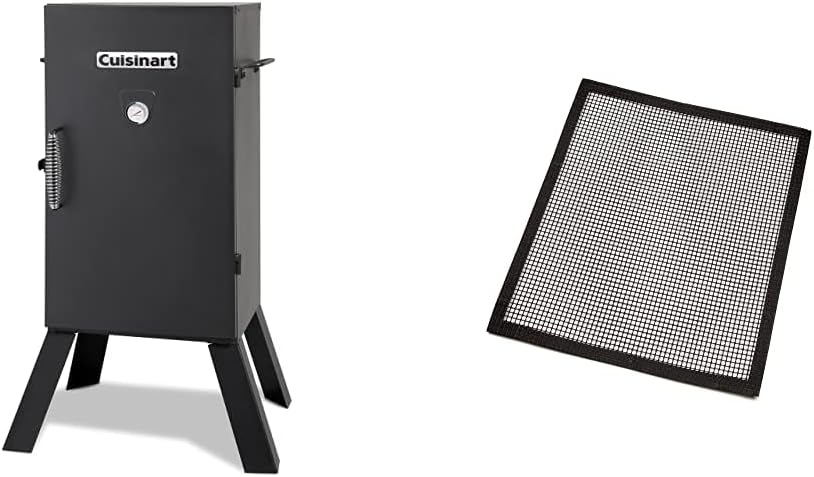 CUISINART COS-330 Smoker, 30&ldquo; Electric & CNGS-333 Smoker Mats, 3-Pack
