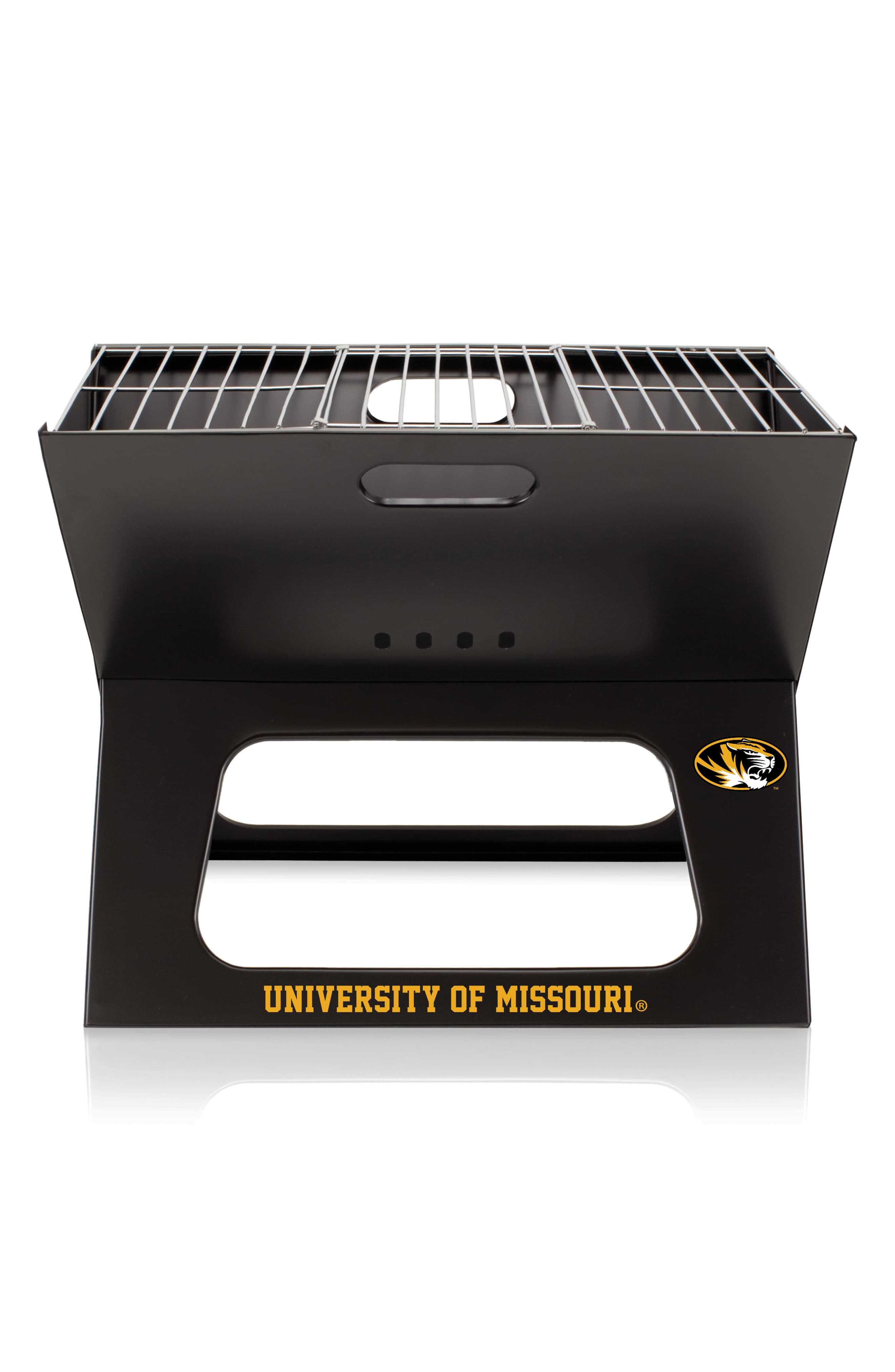 Picnic Time Missouri Tigers Portable X-Grill, Black