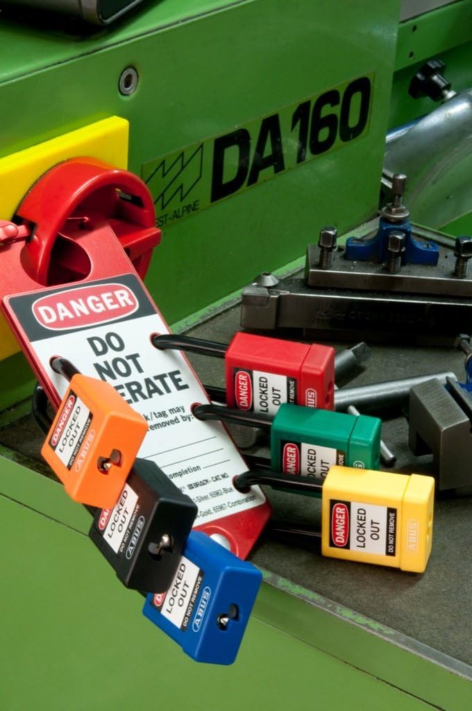 ABUS 74/40 KD Safety Lockout Non-Conductive Keyed Different Padlock with 1-1/2-Inch Shackle, Green