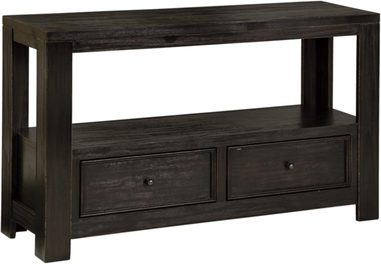 Signature Design by Ashley Gavelston Sofa Table Rubbed Black