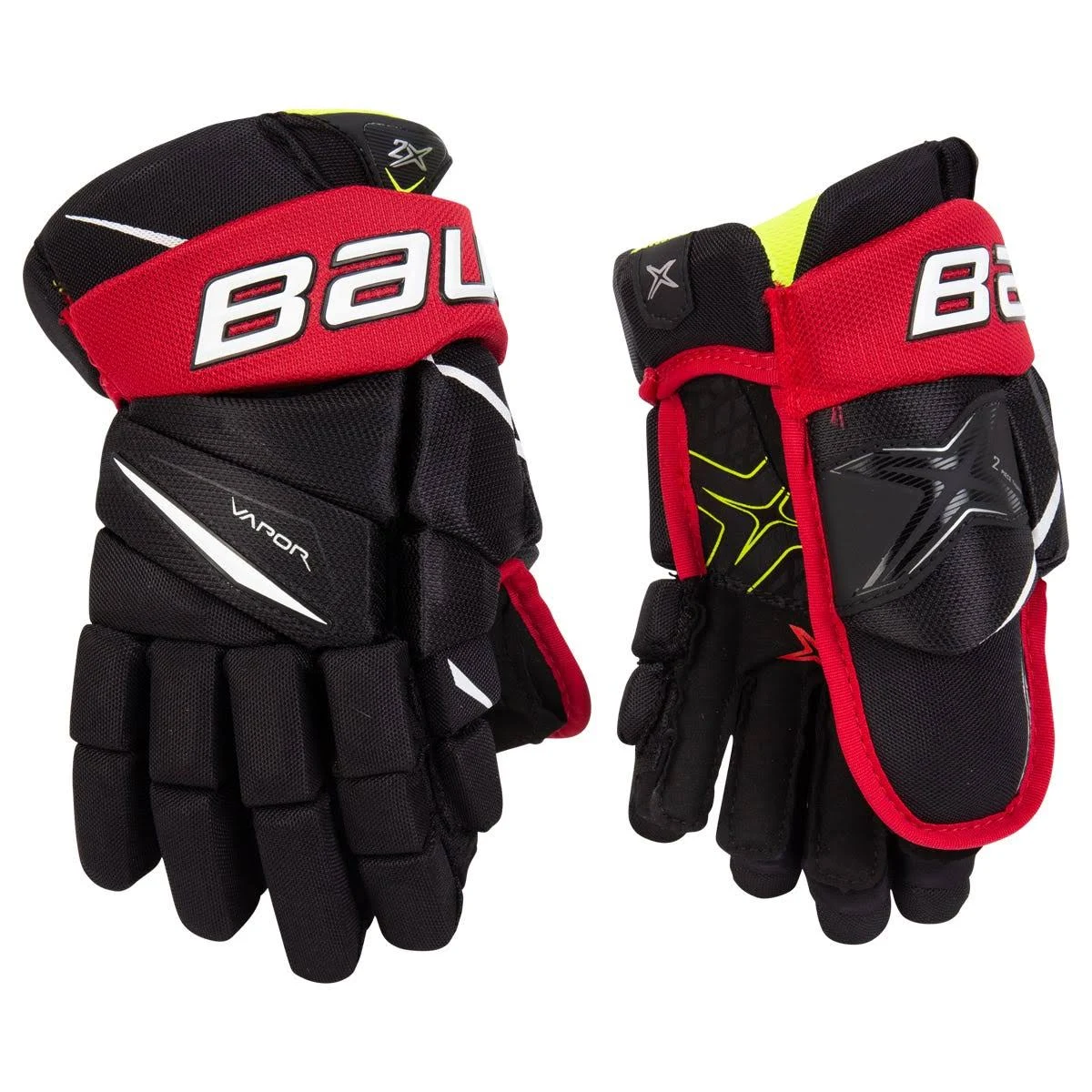Bauer Vapor 2x Hockey Gloves - Junior - Black/Red - 11.0x22