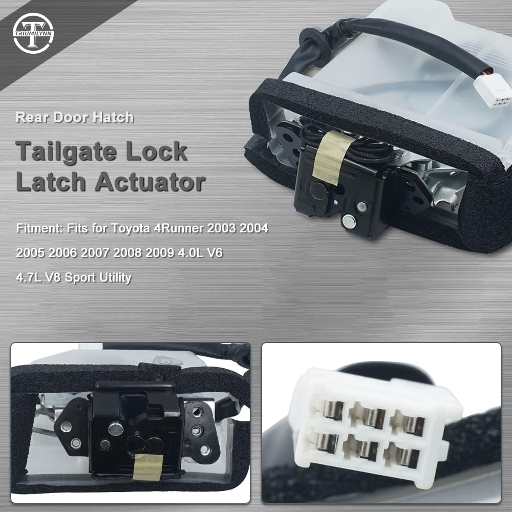 Triumilynn Tailgate Lock Latch Actuator Rear Door Hatch for Toyota 4Runner 2003-2009 Rear Liftgate Back Door Hatch Latch with Motor 69110-35090