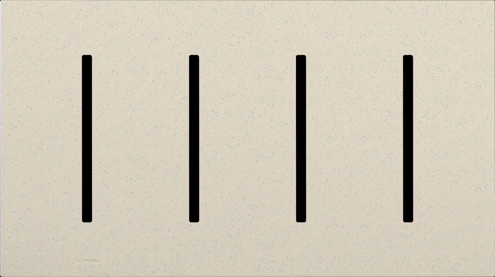 Lutron LWT-GGGG-LS Grafik T, Faceplate, 4 Gang, Limestone