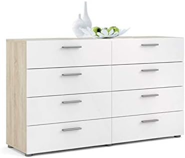 Pemberly Row 8 Drawer Double Dresser in Black Woodgrain