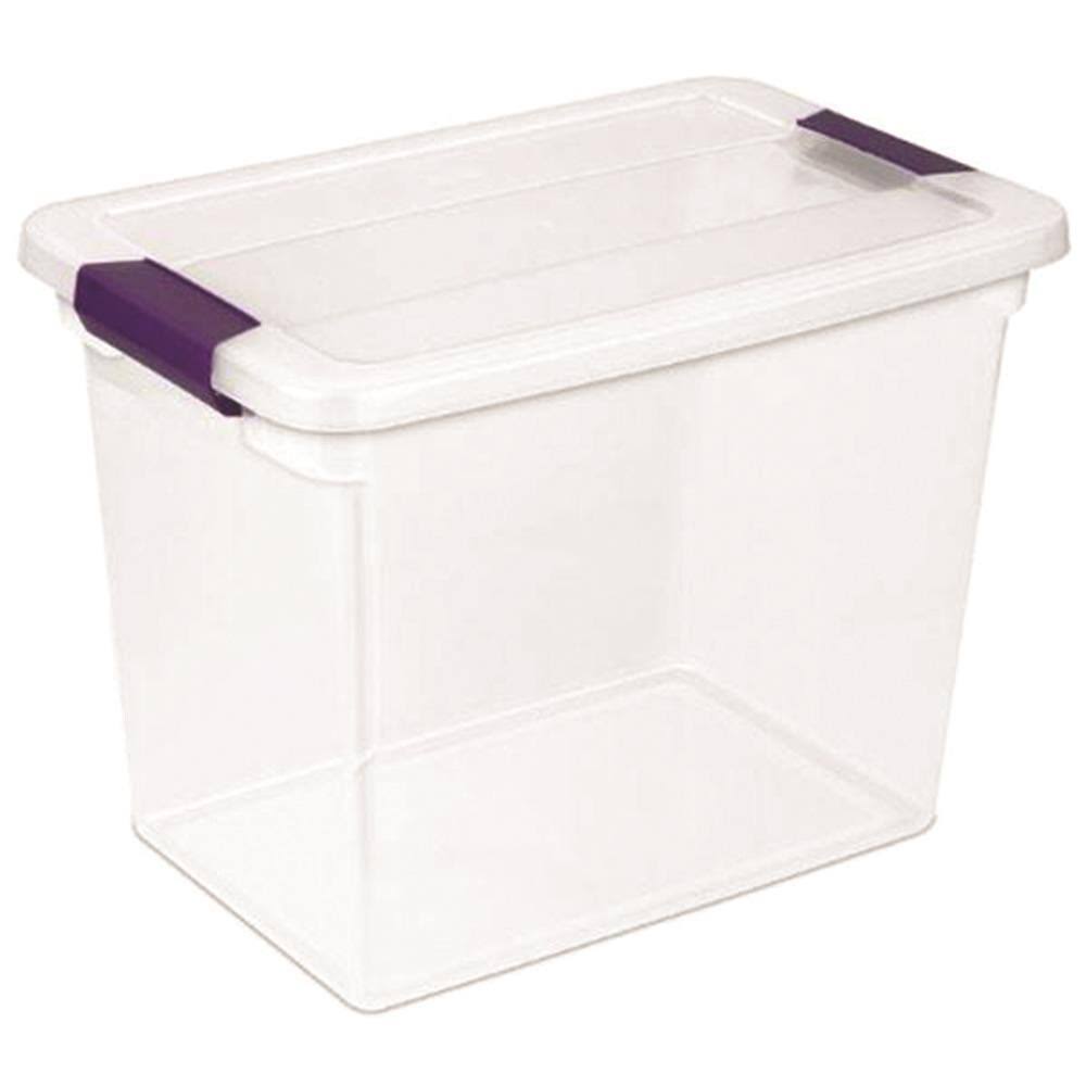 Sterilite 17631706 27-Quart Clearview Latch Box Storage Tote Container (24 Pack)