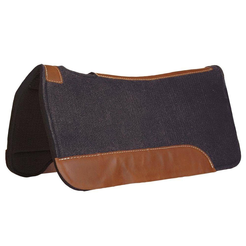 Mustang Blue Horse Contoured Felt Pad Black