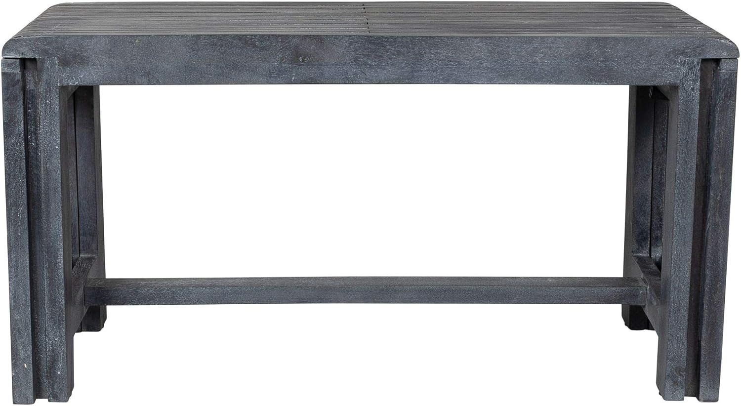 East at Main Christie Solid Wood Bench, Black