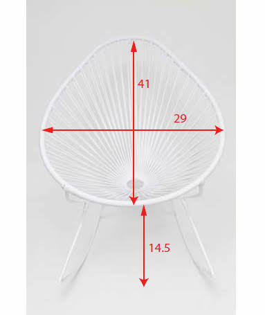 Innit Designs Acapulco Rocker Chair | Chrome/Red