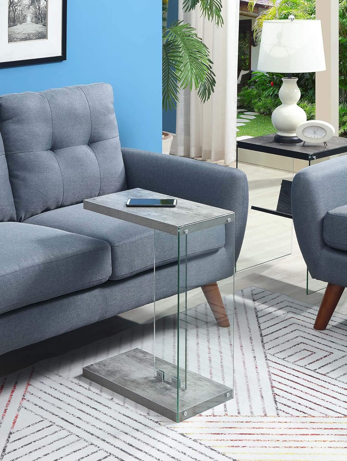 Convenience Concepts SoHo C End Table, Weathered Gray Pack of 2