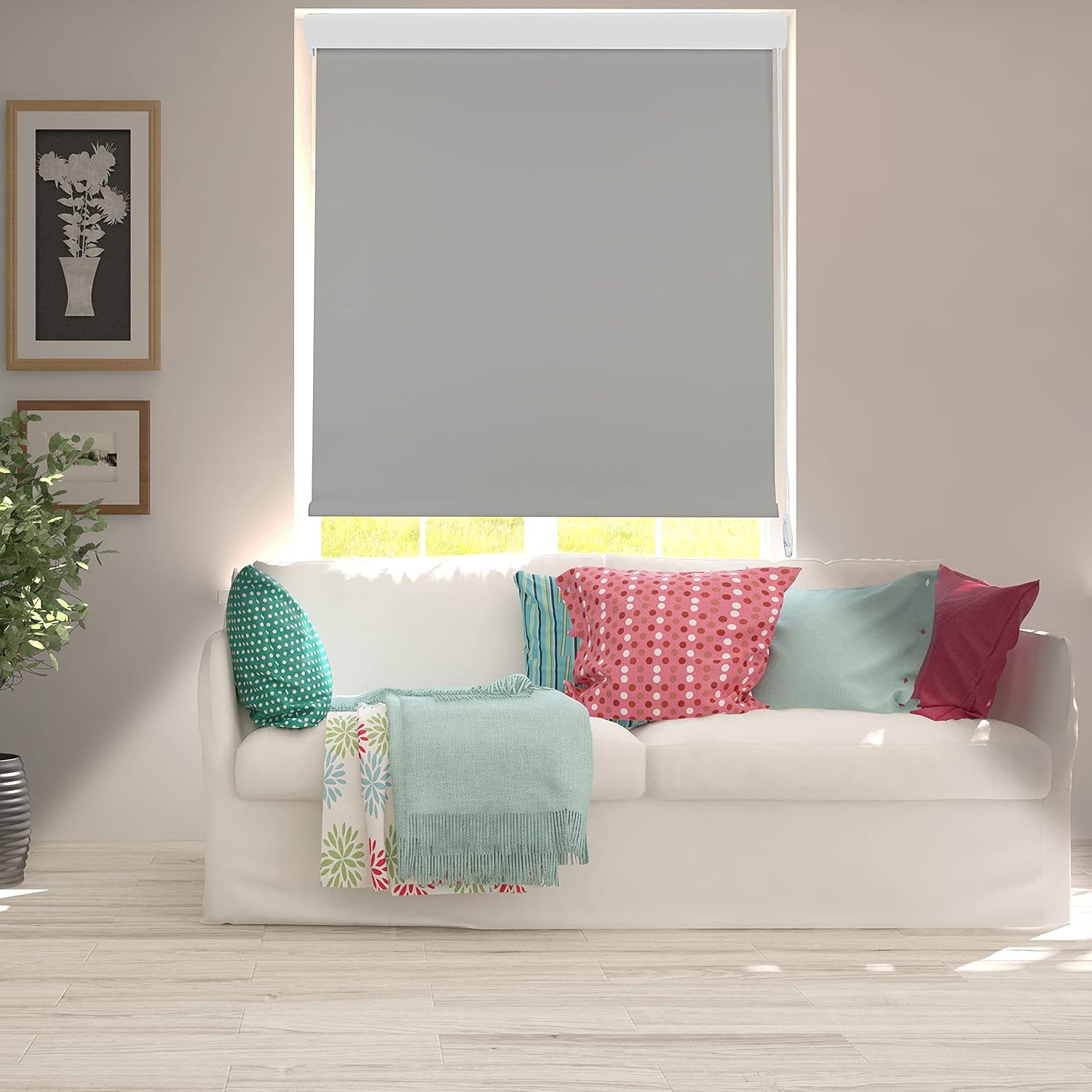 ShadesU %100 Blackout Window Roller Blinds and Window Shades for Room Darkening UV Protected Thermal Insulated Fabric, (Maximum Height 80