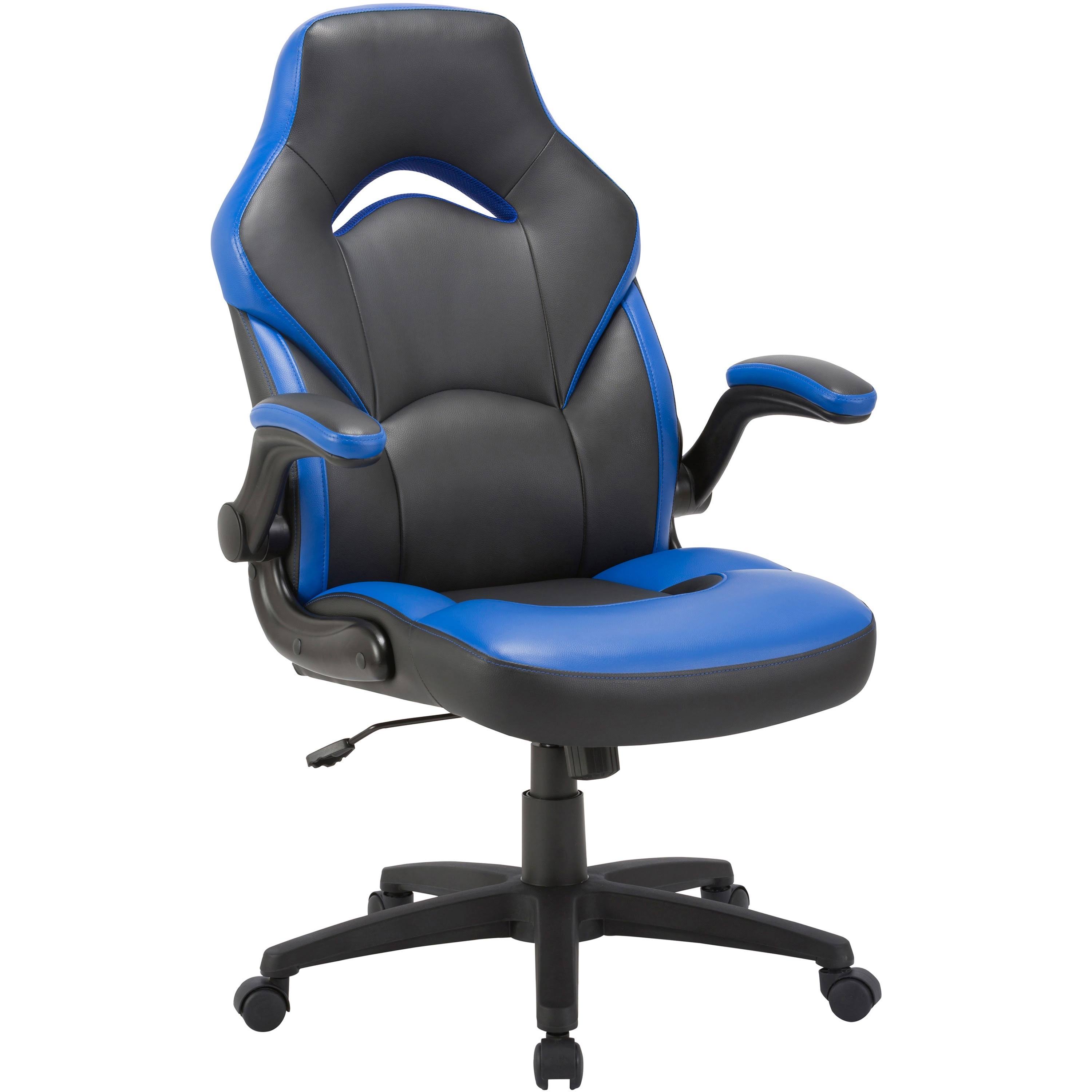 Lorell Bucket Seat Gaming Chair - High-Back - Blue