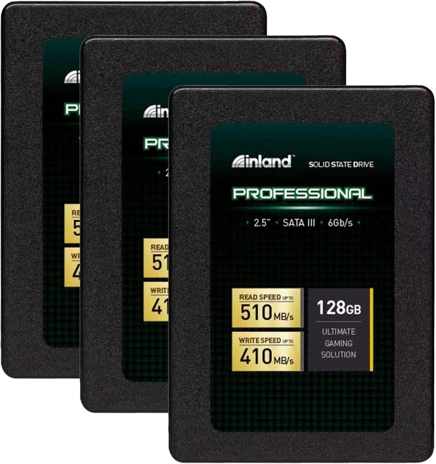 Inland Professional 3 Pack 128GB SSD SATA III 6GB/s 2.5