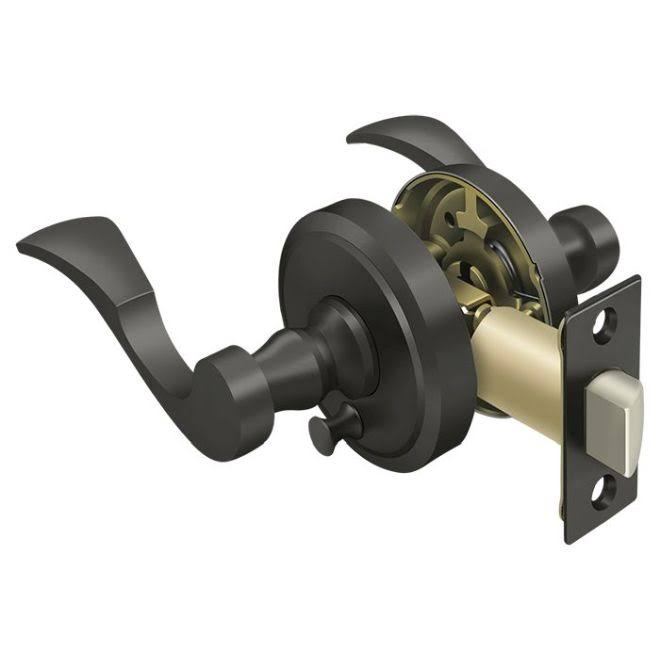 Deltana PRLLR2U3-RH Lacovia Lever Privacy Right Hand, Polished Brass