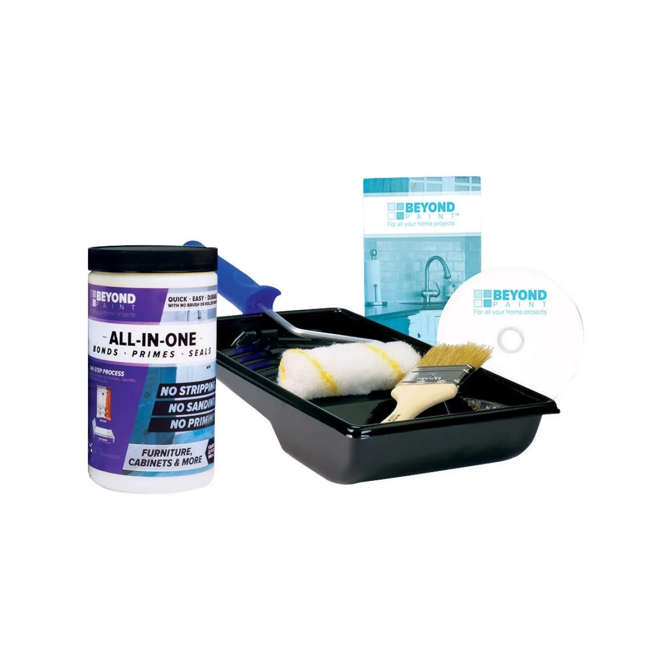 Beyond Paint BP32 All-in-One Acrylic Paint Kit, Pewter, 1 Quart