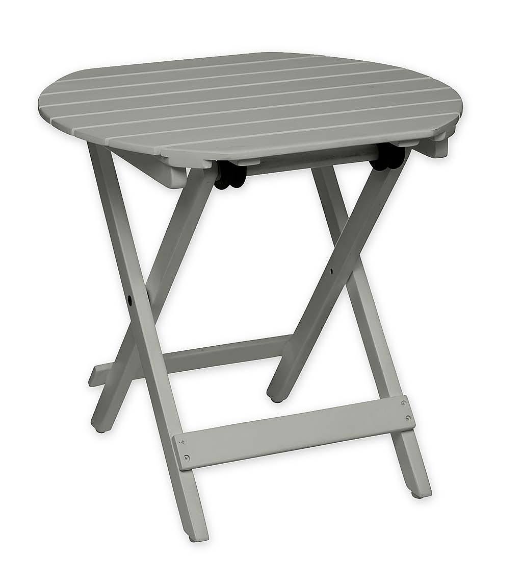 Plow u0026 Hearth - Eucalyptus Wooden Adirondack Side Table, Red