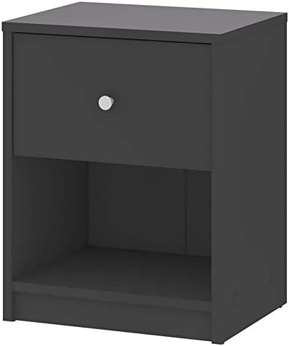 Pemberly Row 1 Drawer Nightstand in Black
