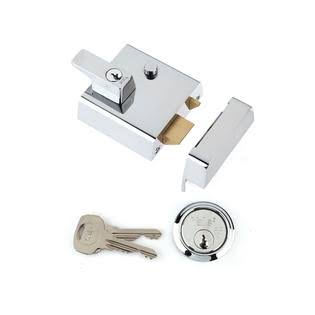 Yale Locks P1 Double Security Nightlatch 60mm Backset Chrome Finish Visi
