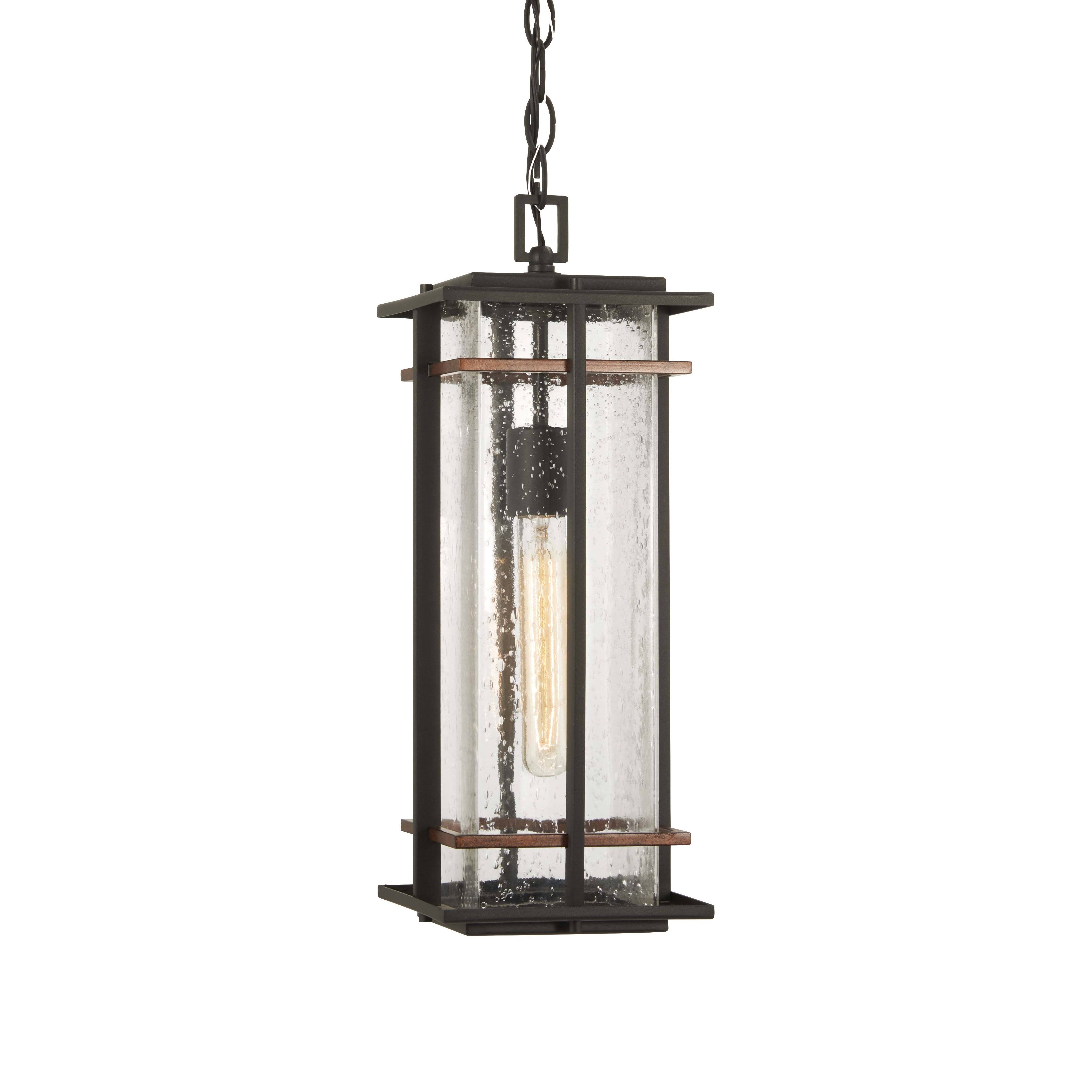 Minka Lavery 72494-68 San Marcos Outdoor Hanging Light, Black with Antique Copper