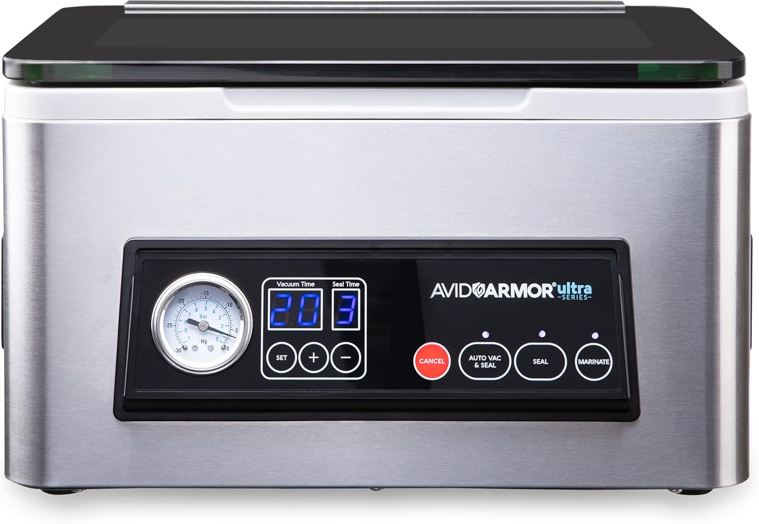 Avid Armor Chamber Vacuum Sealer Model USV20 Ultra Series, Compact Size Perfect for Liquid-Rich Wet Foods Fresh Meats, Marinades, Soups, Sauces and More. Vacuum Packaging the Professional Way