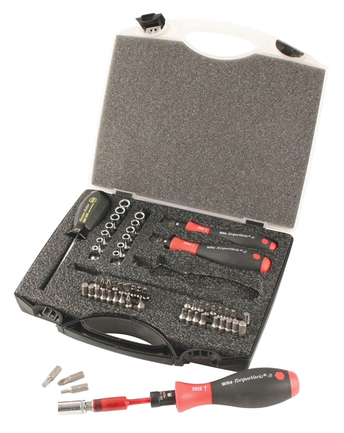 Wiha 28589 Torque Control Set, Accurate Torque 1 to 50 Inch-Pounds, 59 Piece