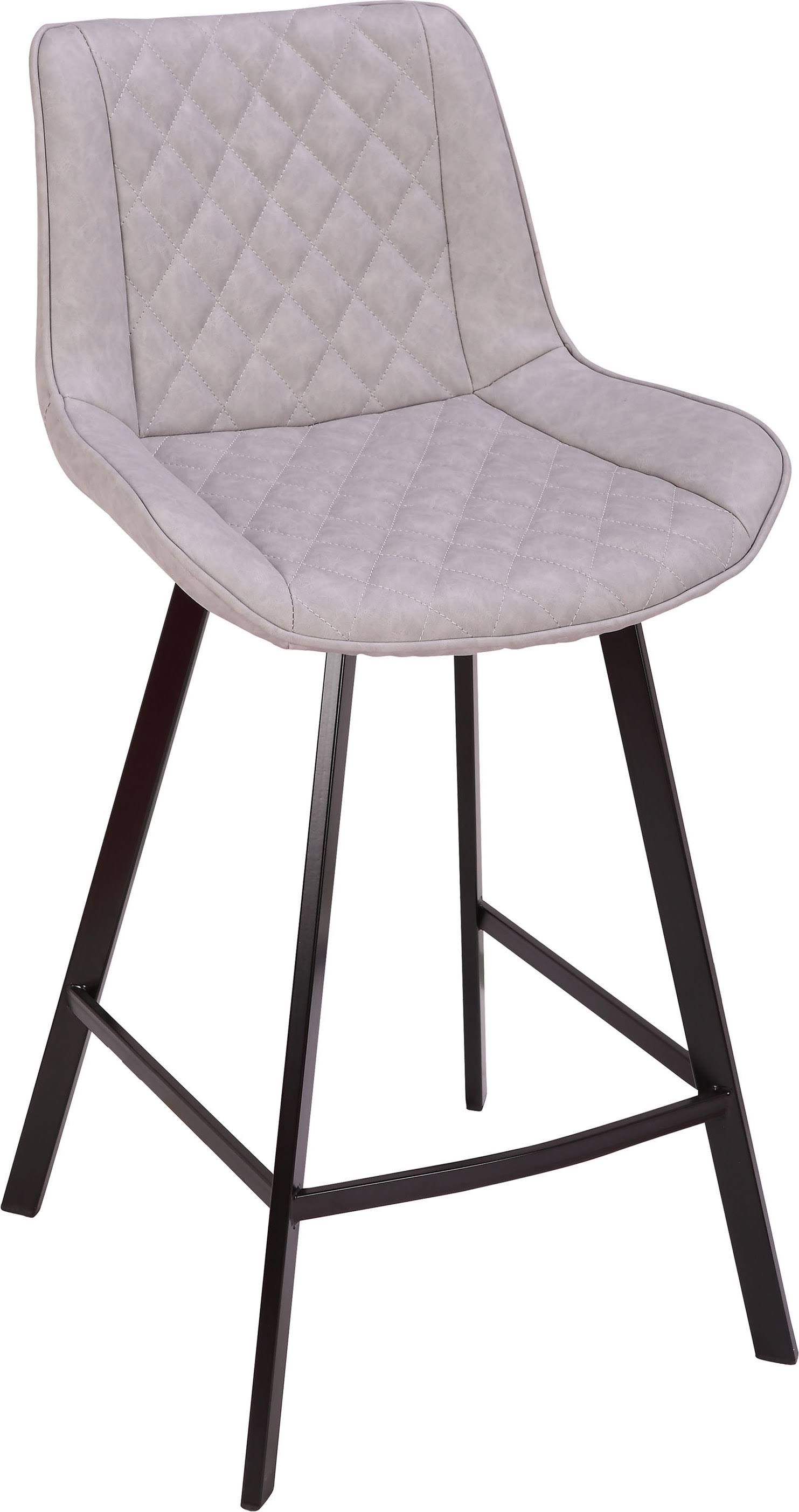 LumiSource Wayne Counter Stool - Set of 2 - Black, Grey