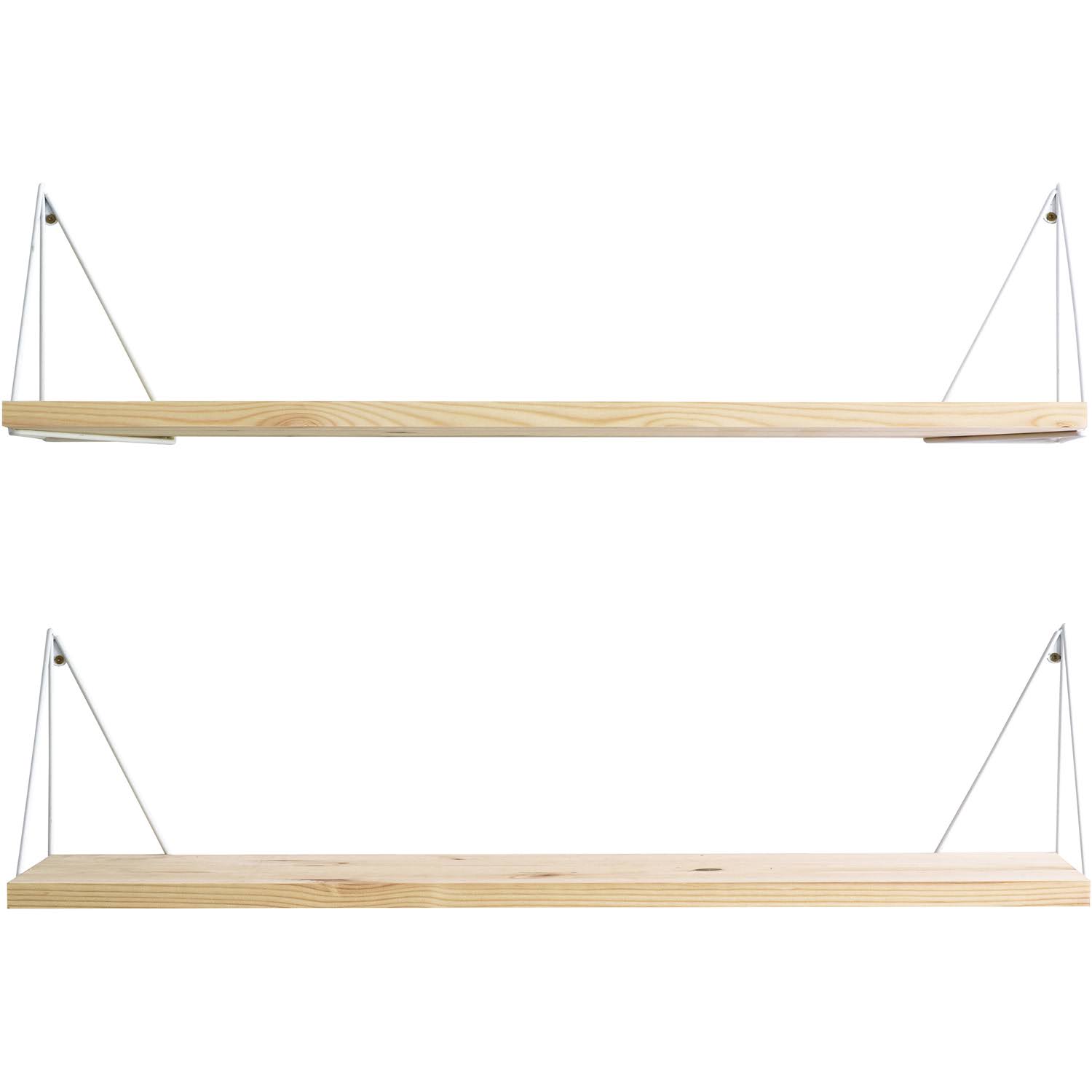 Maze Pythagoras Play Shelf with Brackets, 2 Pcs, Pine - White