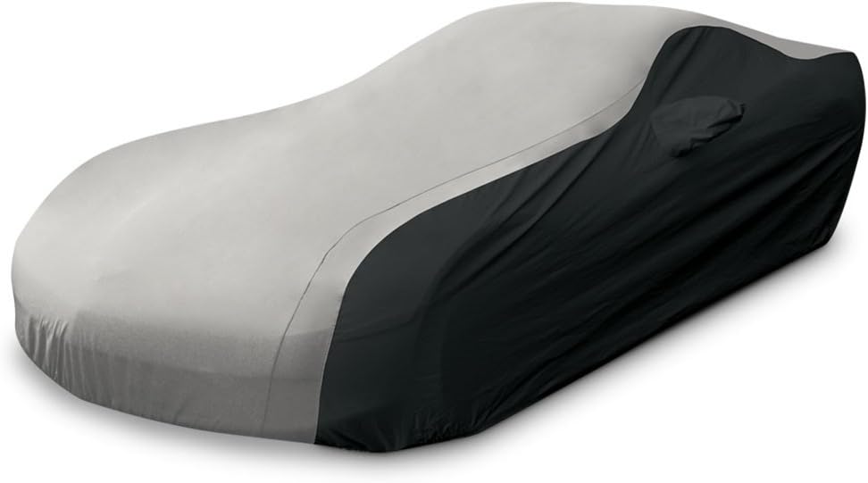 2005-2013 C6 Corvette Ultraguard Plus Car Cover - Indoor/Outdoor Protection Water Resistant 300 Denier - Custom FIT (Gray/Black)