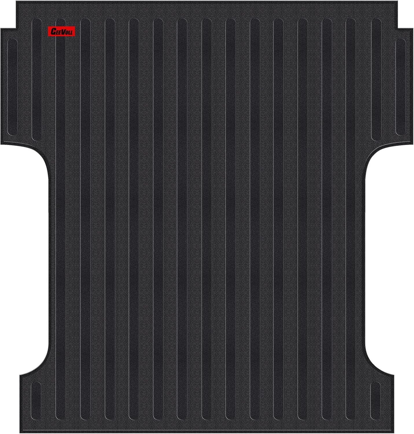 GEEVOLL Heavy Duty Rubber Truck Bed Mat for 2015-2021 Ford F-150, Custom Fit CrewCab 5.5 Ft Bed Liner, Black