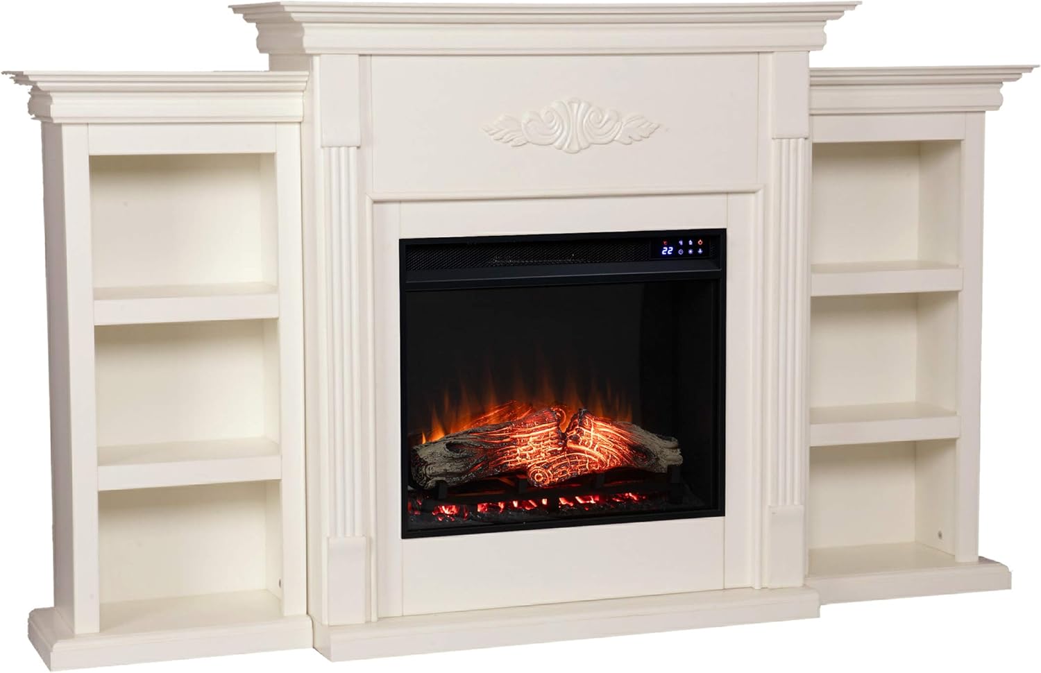 SEI Furniture Tennyson Fireplace, New Ivory