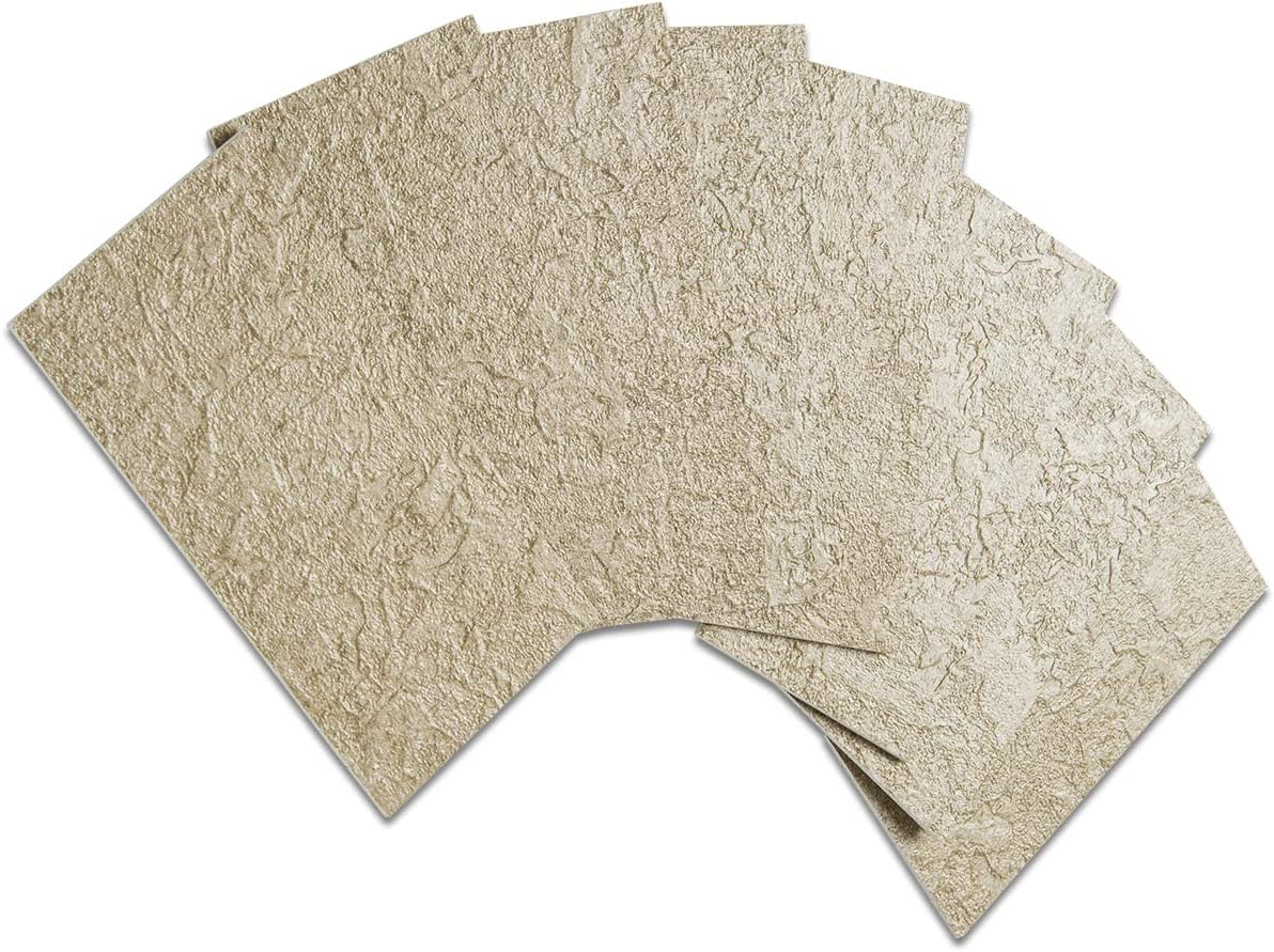 AULIGET 100 Piece Peel and Stick Backsplash PVC Tile, 3 Inch x 6 Inch Rustic Brick Stick on Tiles for Backsplash Kitchen, Bathroom, Laundry Room, Camper, Fireplace