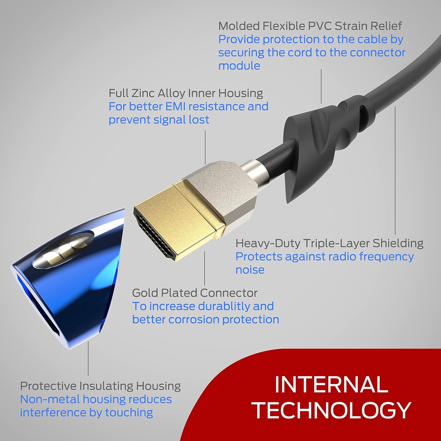 Monster Ultra High-Speed 8K Cobalt HDMI 2.1 Cable at 48 Gbps 6 ft Pack of 2